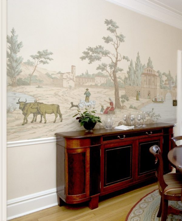 Американские обои Paul Montgomery Studio, коллекция Fine Painted Wallpapers, артикул Thornhill