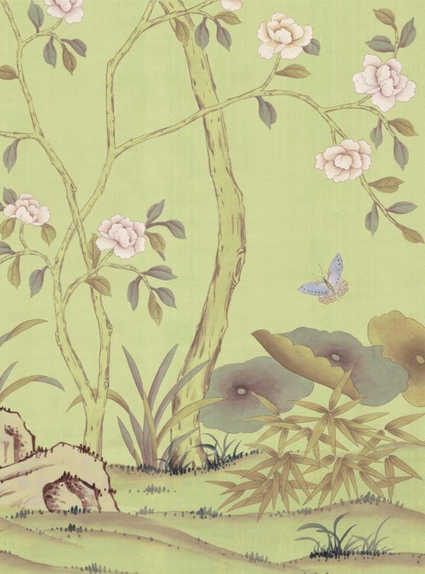 Американские обои Paul Montgomery Studio, коллекция Fine Painted Wallpapers, артикул Peonies and Blossoms