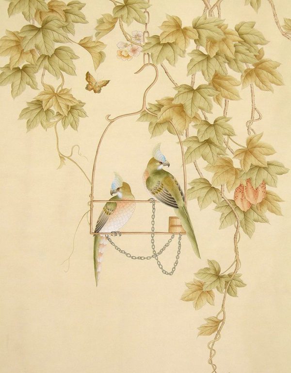 Американские обои Paul Montgomery Studio, коллекция Fine Painted Wallpapers, артикул Rose Garden