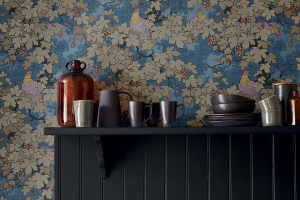 Английские обои Little Greene, коллекция Archive Trails, артикул 0247VIBLEUZ