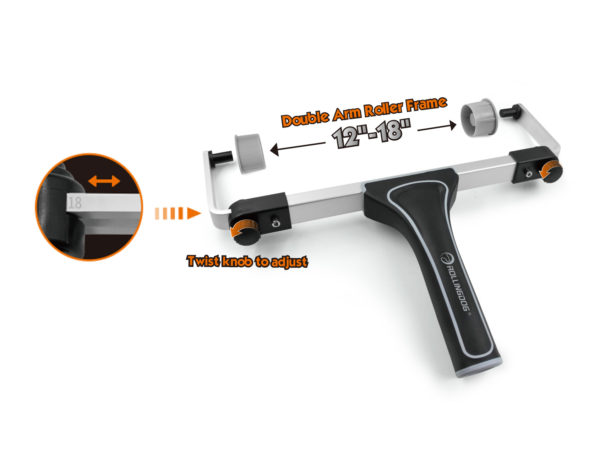 Набор малярный THE MOLOSSUS™, 5 предметов- 3 больших валика Super-Micro™ 18'' (450 мм), ворс 9,5 мм.-  бюгель Adjustable Roller Frame для больших валиков 30-45 см. (артикул 30089)- лоток для краски/крышка для ведра — изображение 14