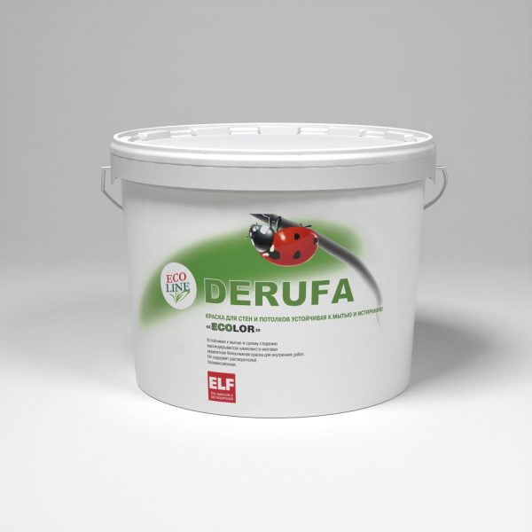 DERUFA Ecolor для внутренних работ 9 л ~60-70 кв. м